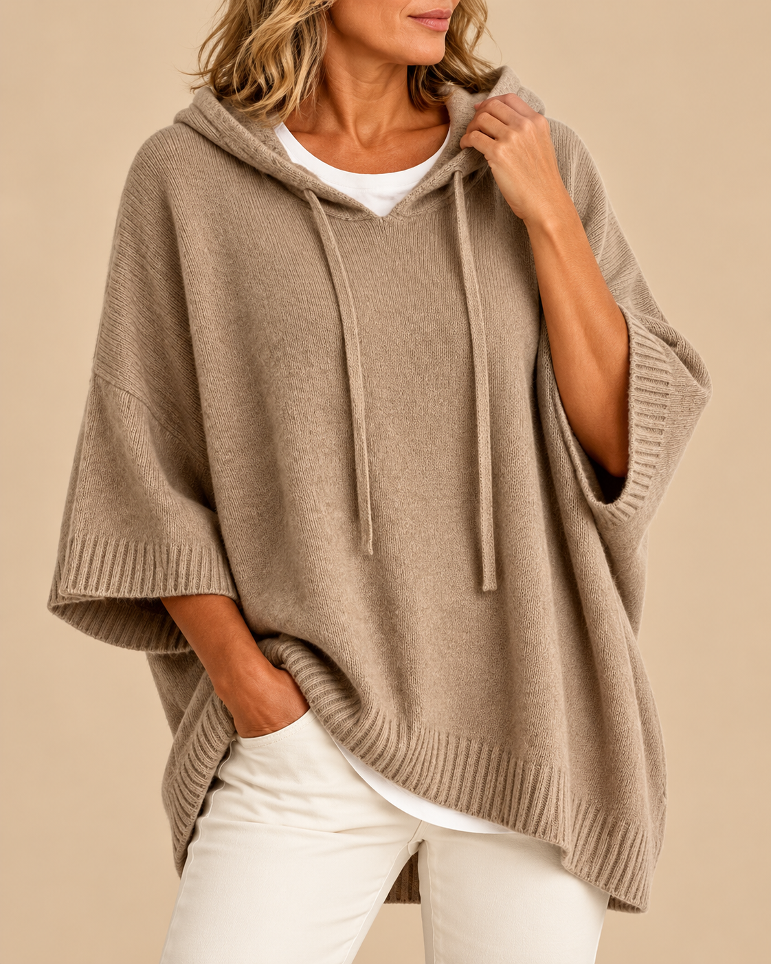 GEERTJE poncho Khaki