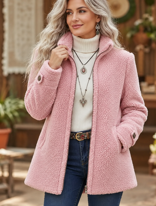 GERDA fleece jas Roze