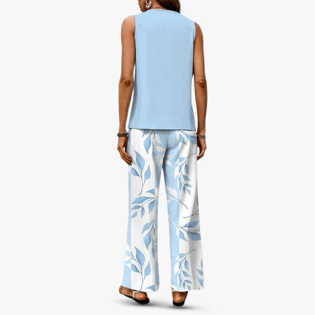 Roos | Tweedelige set met mouwloze top en broek