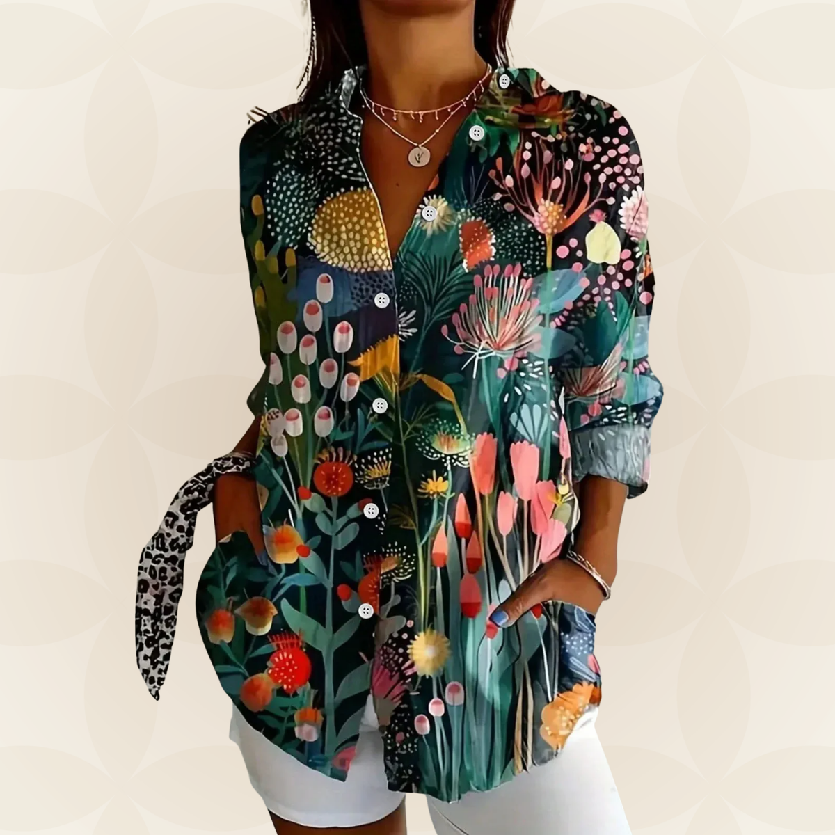 Cornelia | Blouse met kleurrijke print