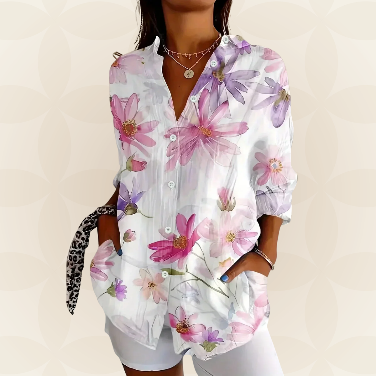 Cornelia | Blouse met kleurrijke print