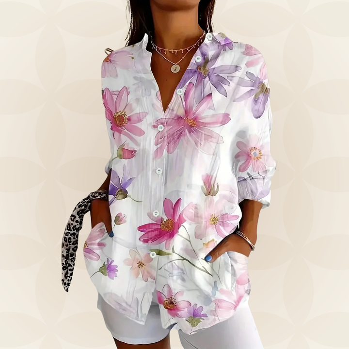 Cornelia | Blouse met kleurrijke print