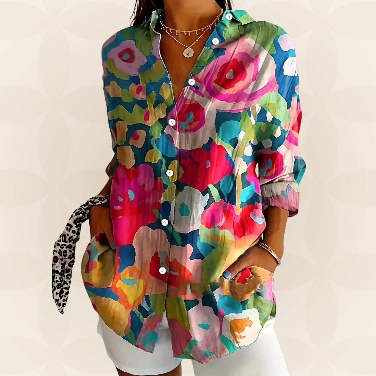Cornelia | Blouse met kleurrijke print