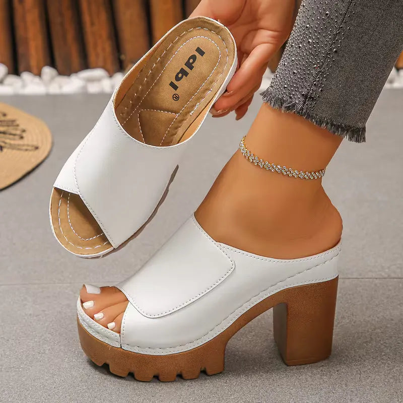 Hilde | Sandalen met hoge hak en open tenen