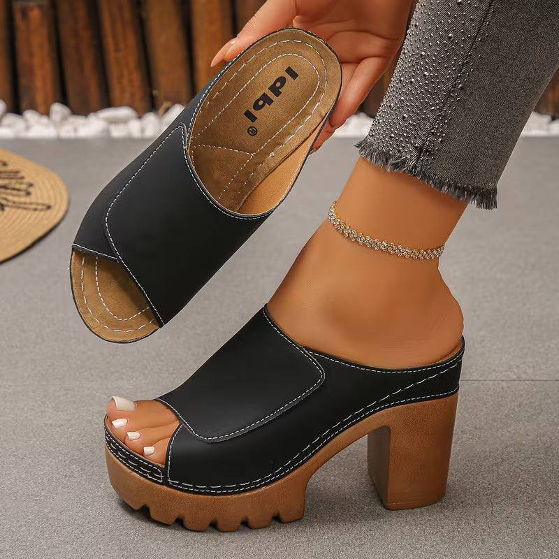 Hilde | Sandalen met hoge hak en open tenen