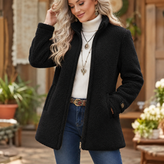 GERDA fleece jas Zwart