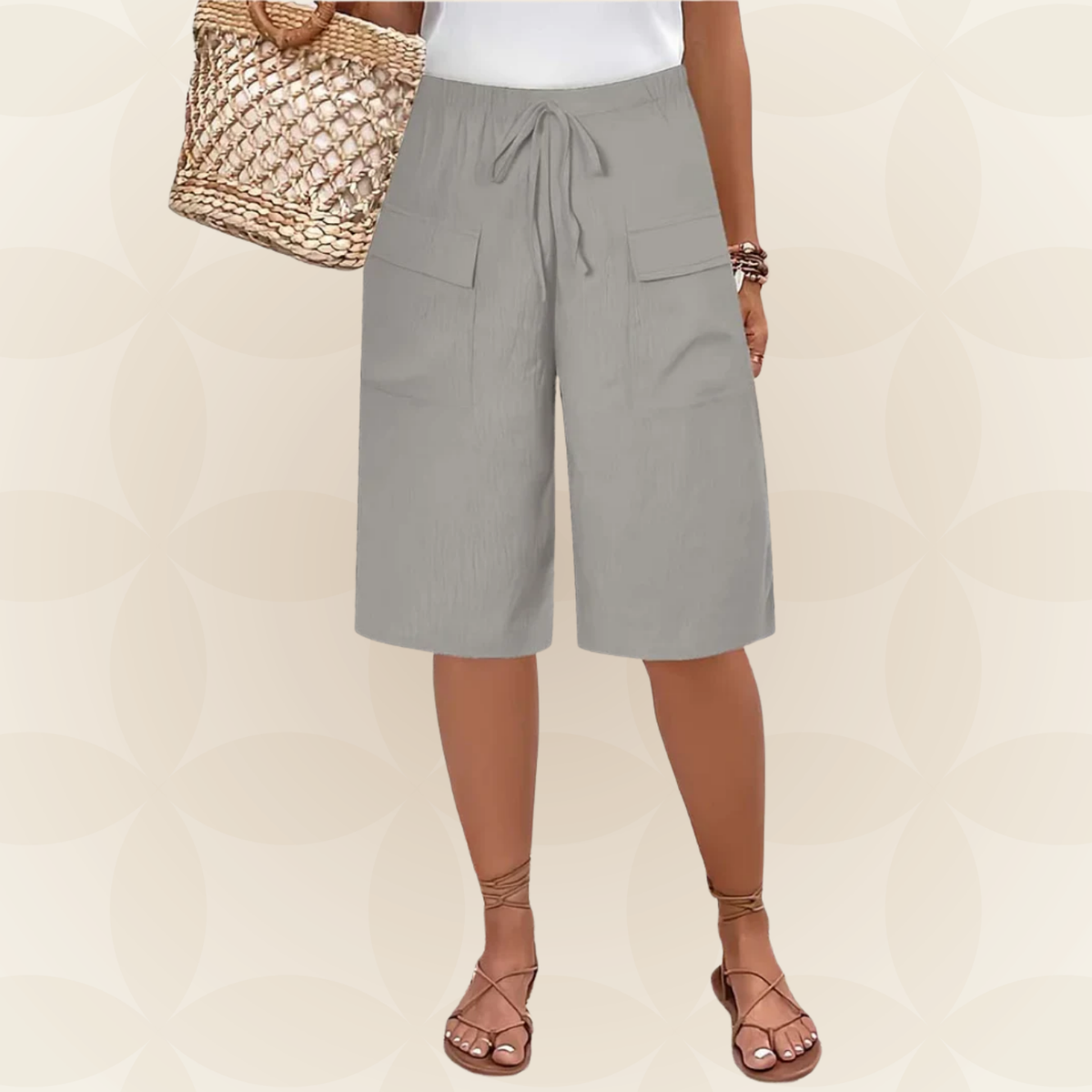 Clota | Korte broek met elastische tailleband
