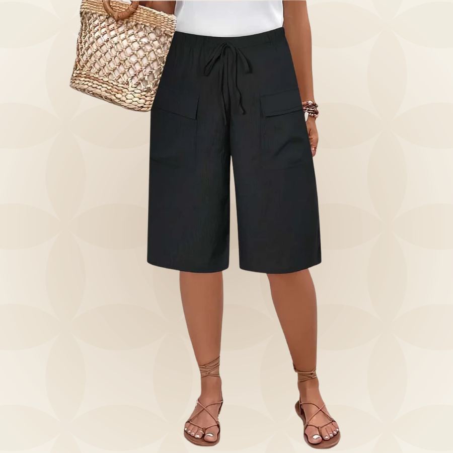 Clota | Korte broek met elastische tailleband