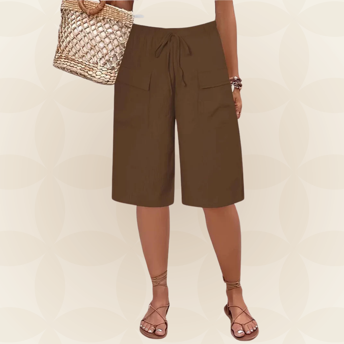 Clota | Korte broek met elastische tailleband