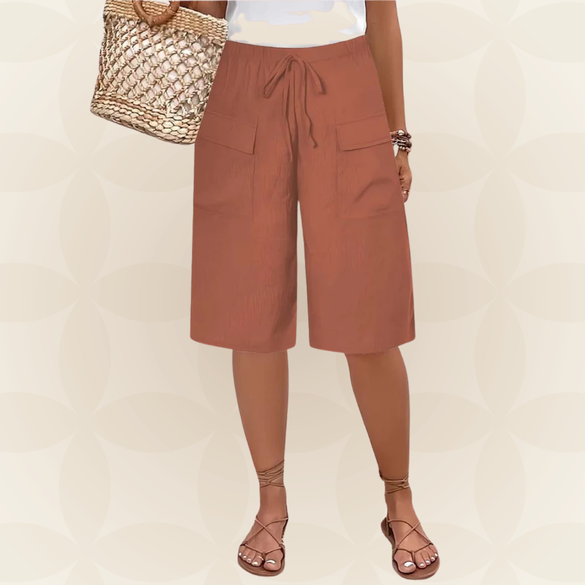 Clota | Korte broek met elastische tailleband