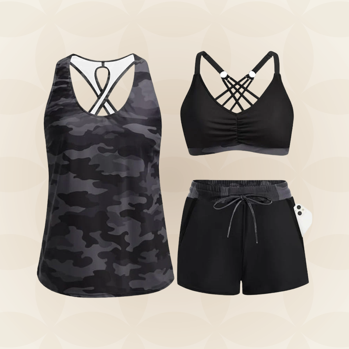 Rosalie | Badmode set met koordsluiting en ademend materiaal