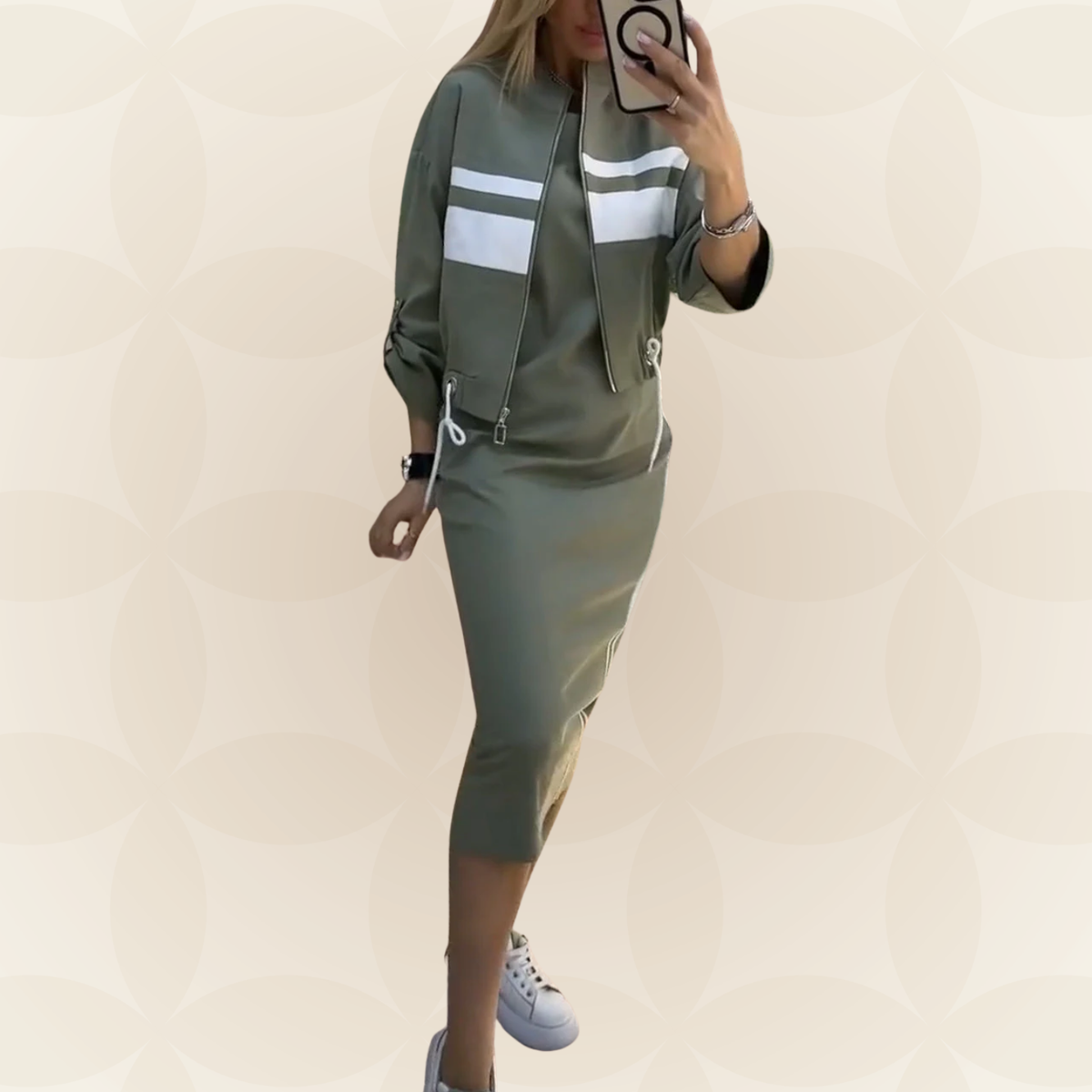 Nova | Casual sportieve set met jurk en jasje