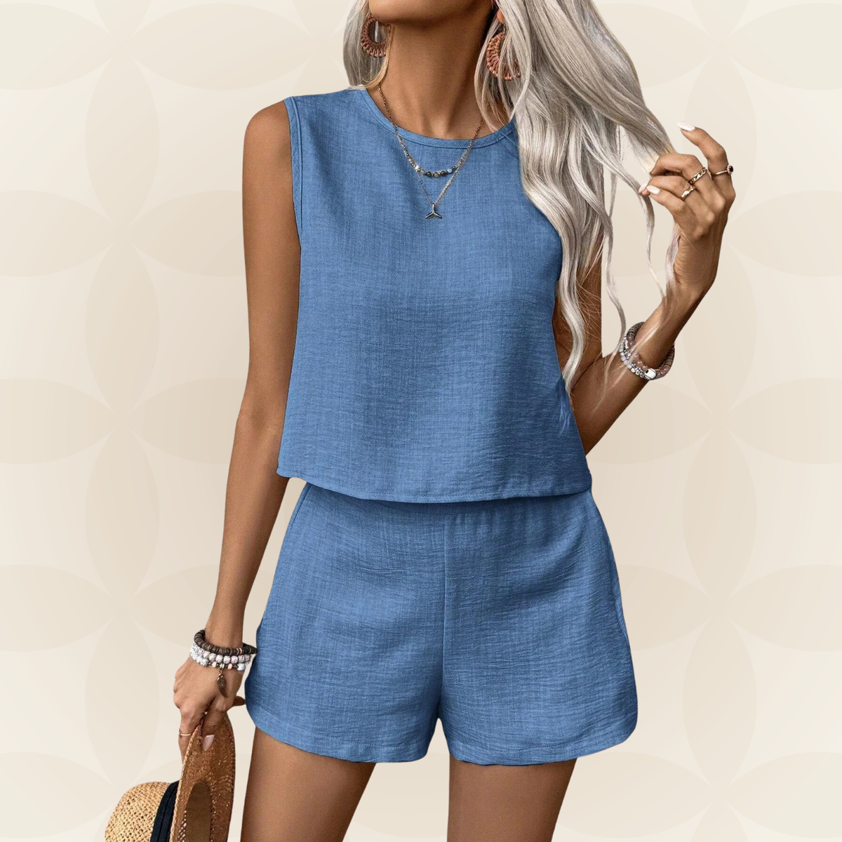Linda | Zomerset met mouwloze top en shorts