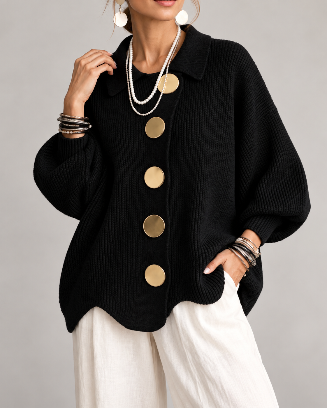 MARLIES vest Zwart
