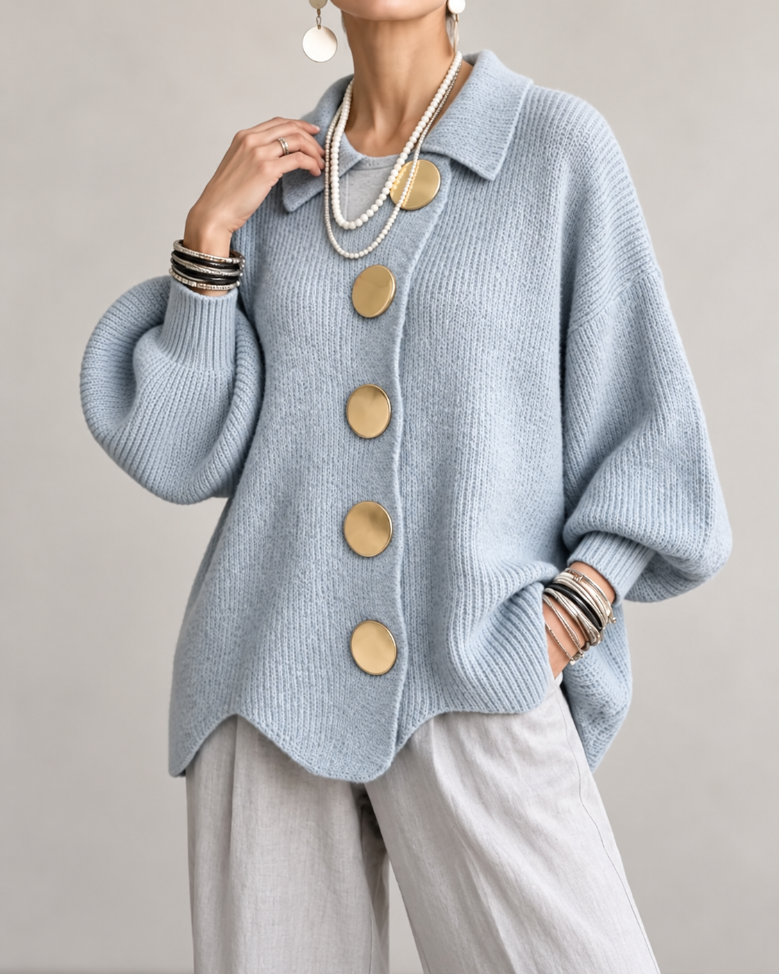 MARLIES vest Hemelsblauw