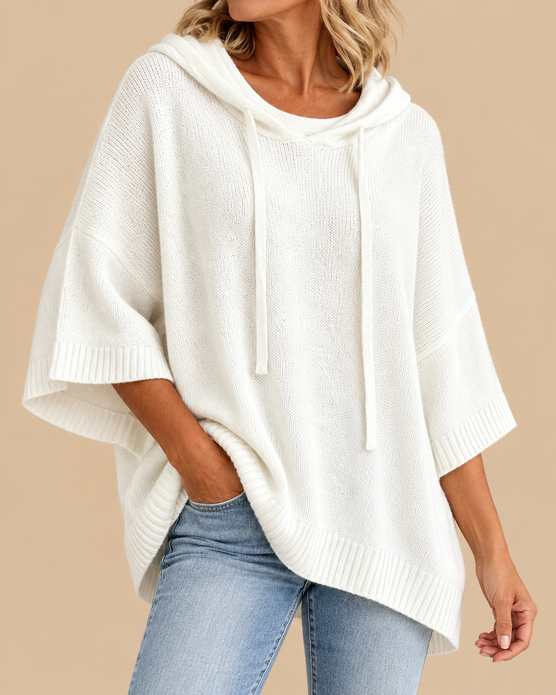 GEERTJE poncho Wit