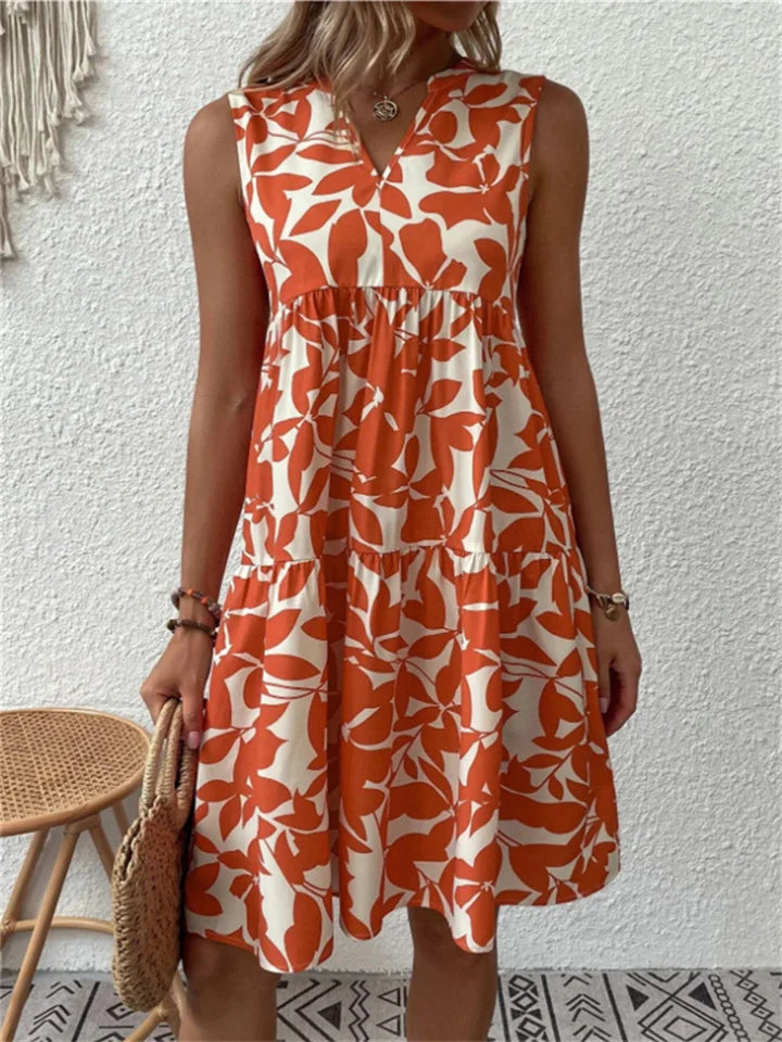 Hermien | Prachtige bloemen midi-jurk