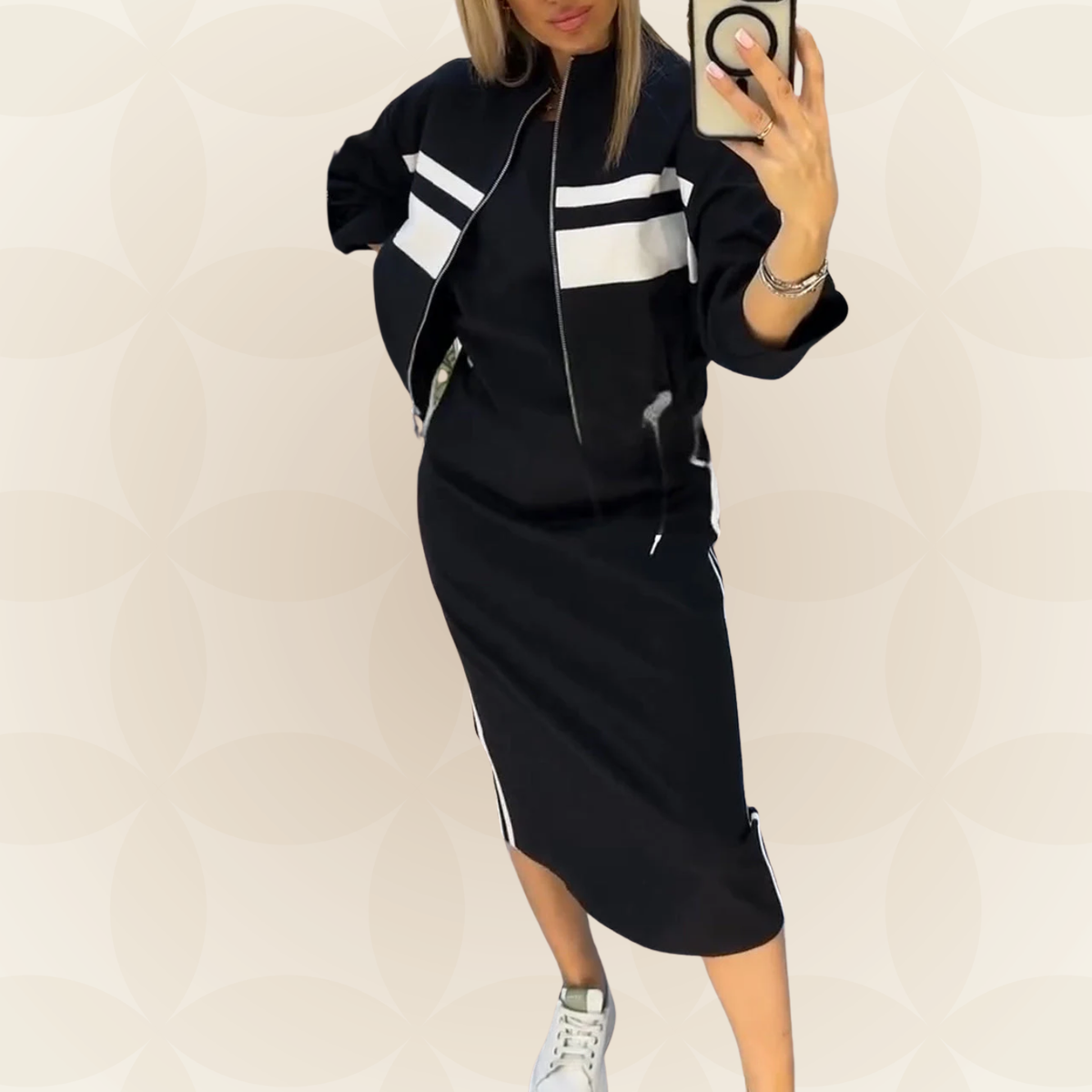 Nova | Casual sportieve set met jurk en jasje