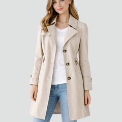 Renske trenchcoat slim fit beige