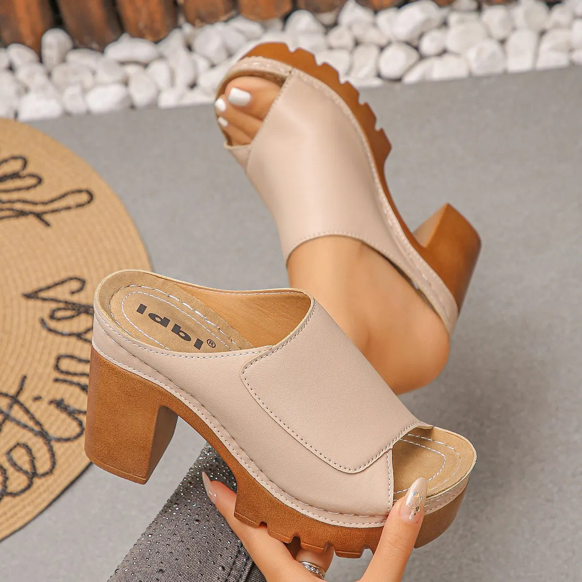 Hilde | Sandalen met hoge hak en open tenen