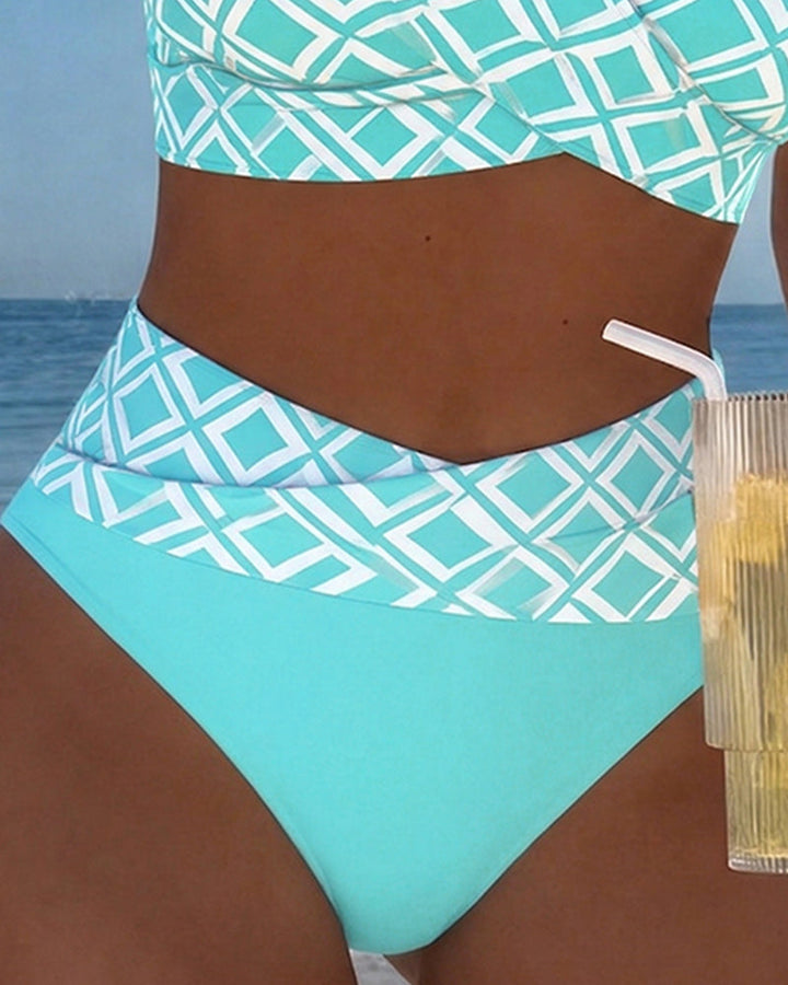 Ivana | Bikini met bh-snit en diamantpatroon
