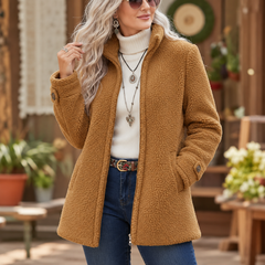 GERDA fleece jas Bruin