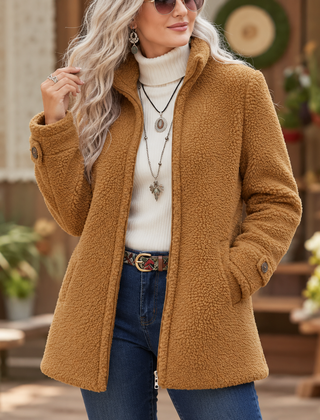 GERDA fleece jas Bruin