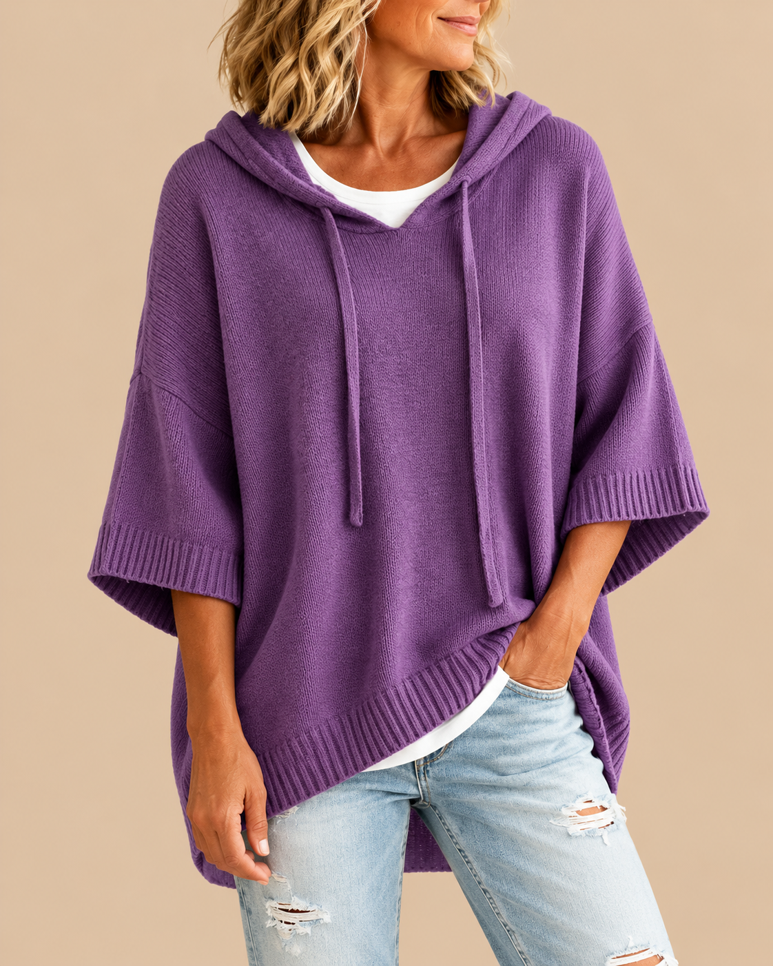 GEERTJE poncho Paars