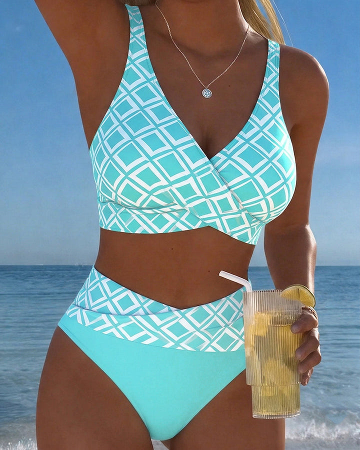 Ivana | Bikini met bh-snit en diamantpatroon