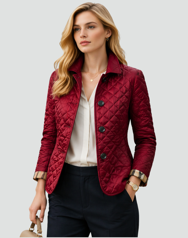 Annelies tussenseizoenjas donkerrood