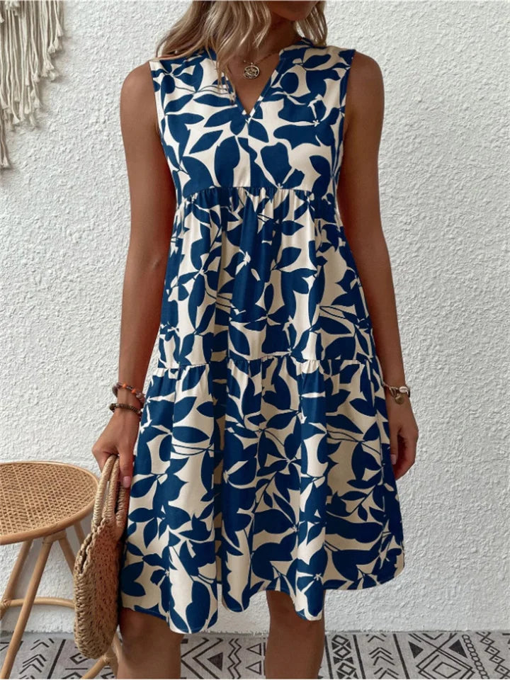 Hermien | Prachtige bloemen midi-jurk