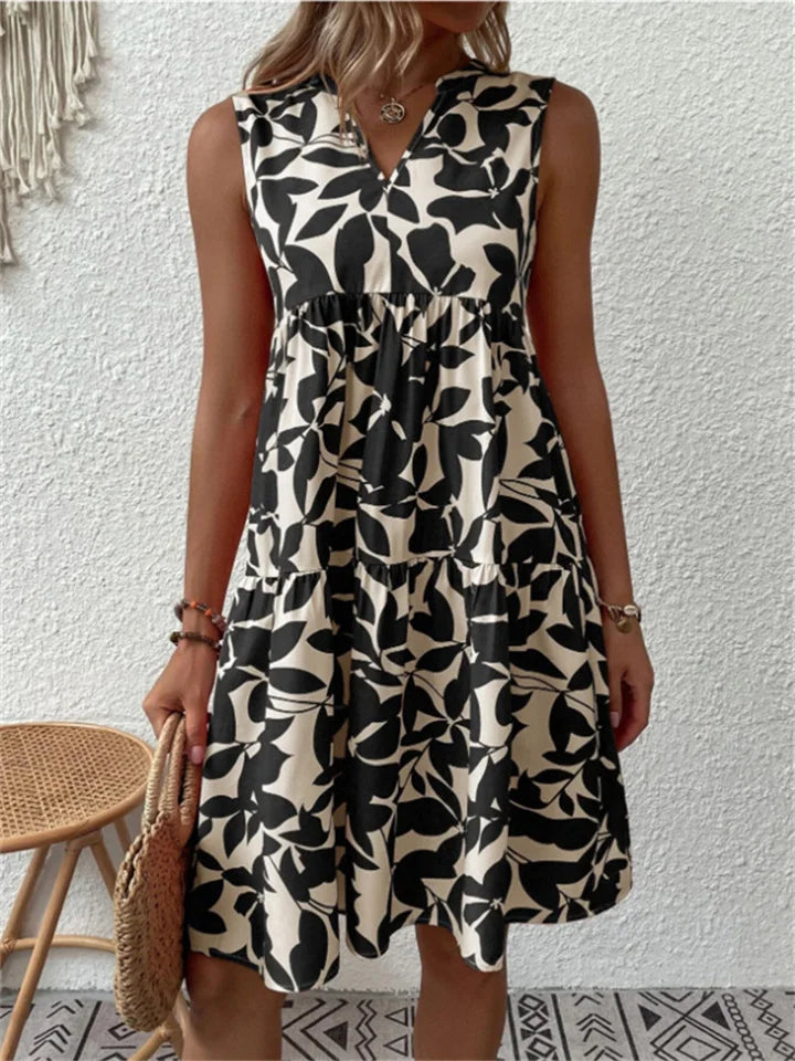 Hermien | Prachtige bloemen midi-jurk