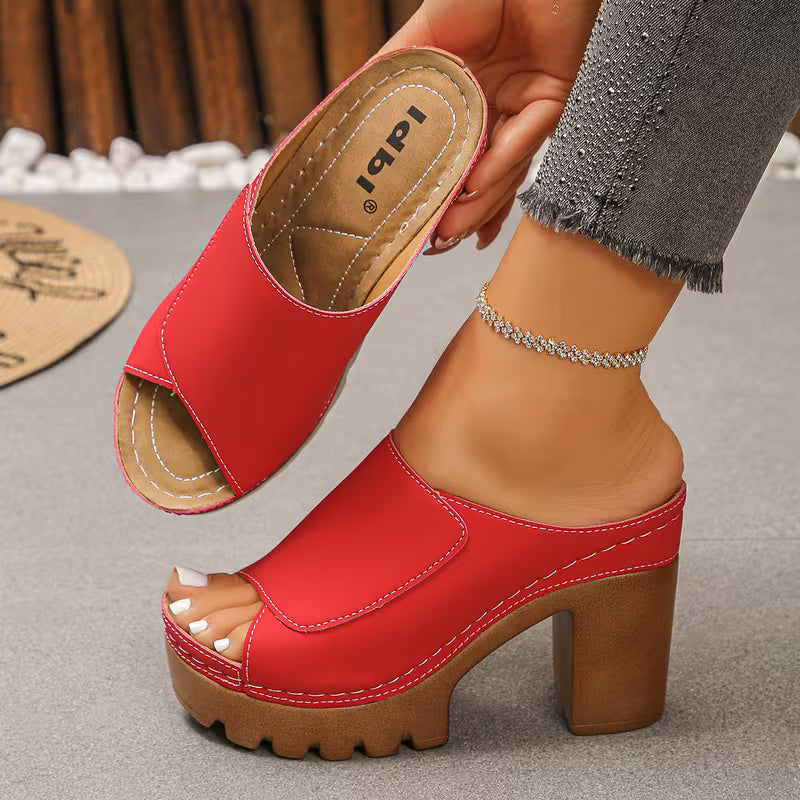 Hilde | Sandalen met hoge hak en open tenen