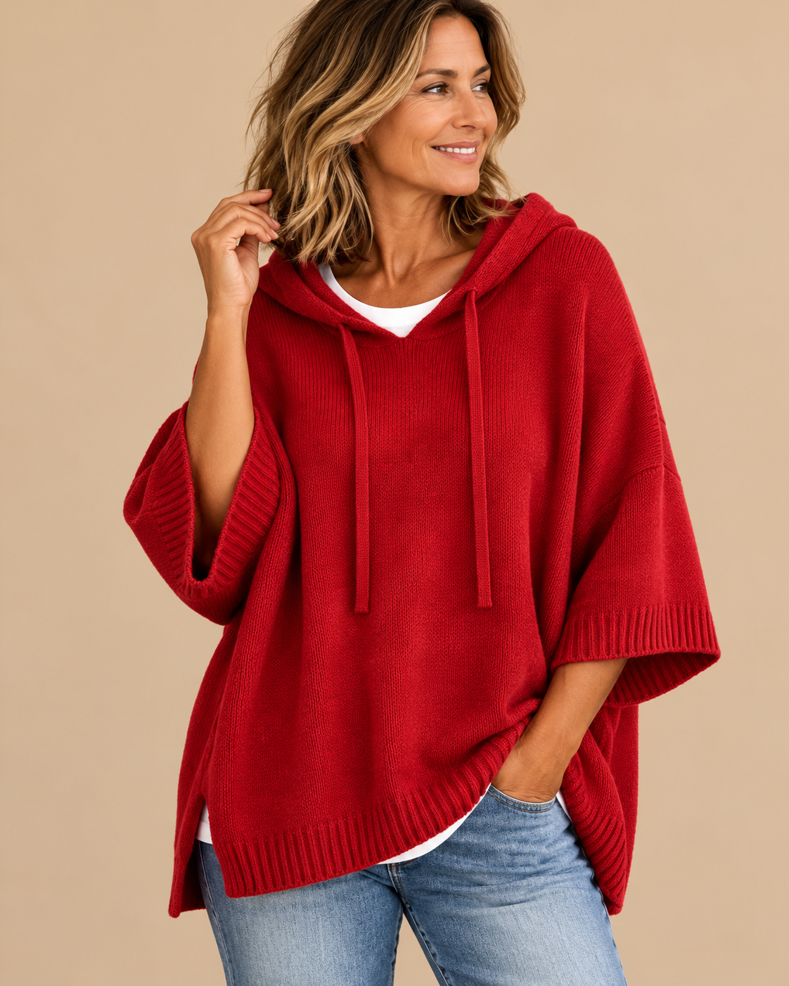 GEERTJE poncho Rood