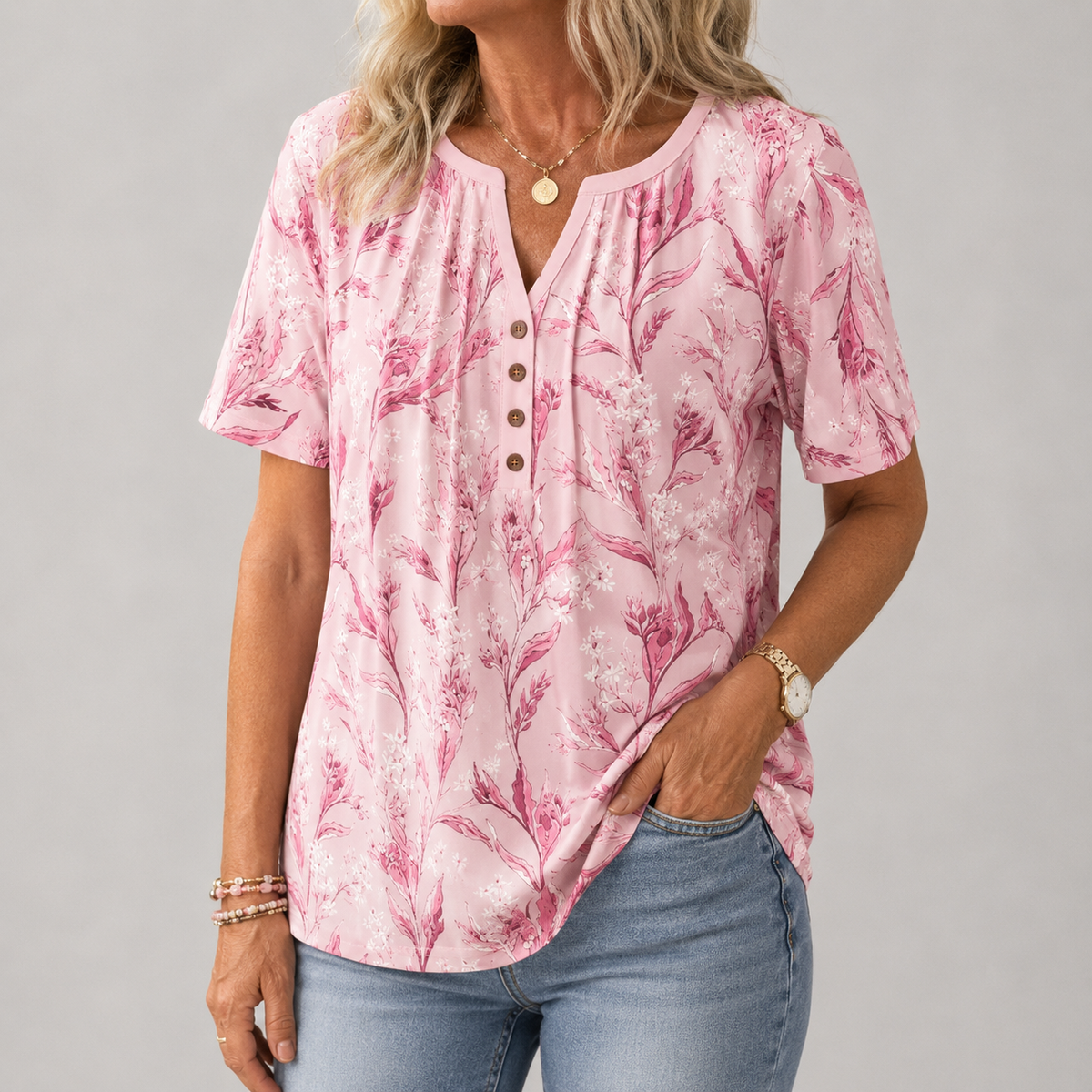Coby | Plissé blouse