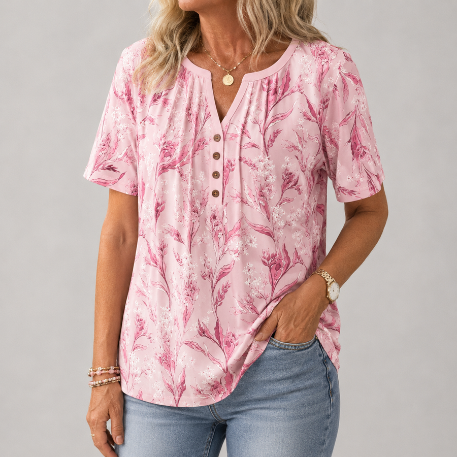 Coby | Plissé blouse