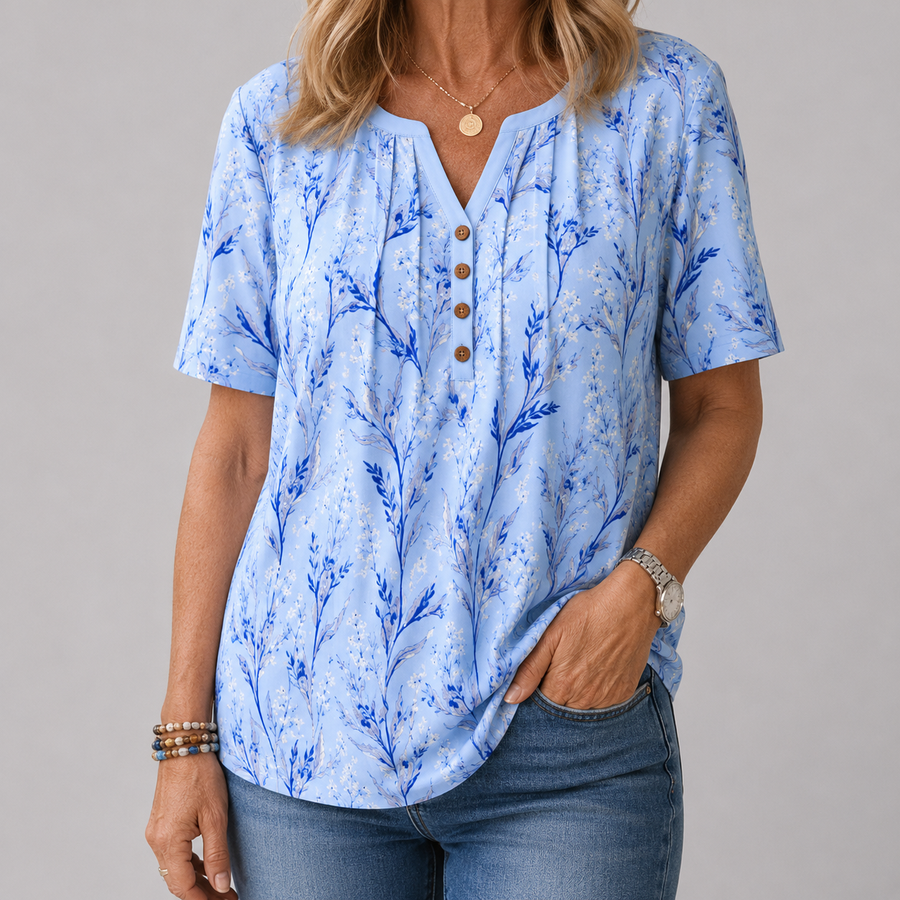 Coby | Plissé blouse