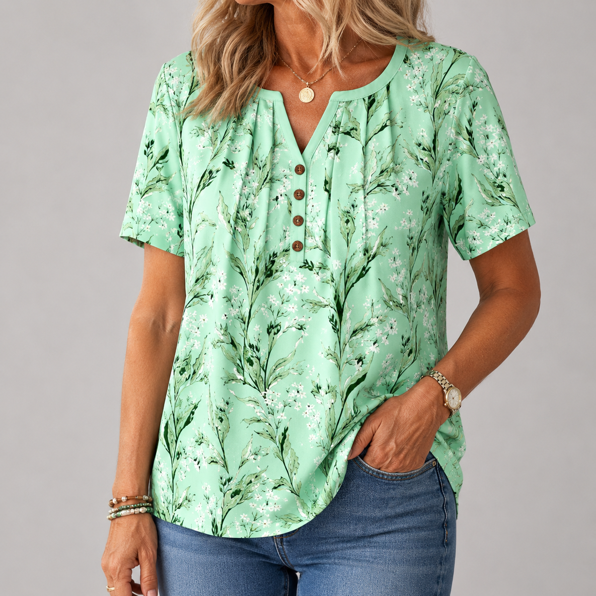 Coby | Plissé blouse