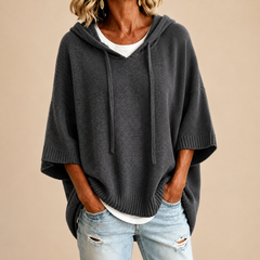 RIEK poncho Grijs