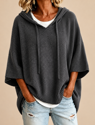 RIEK poncho Grijs