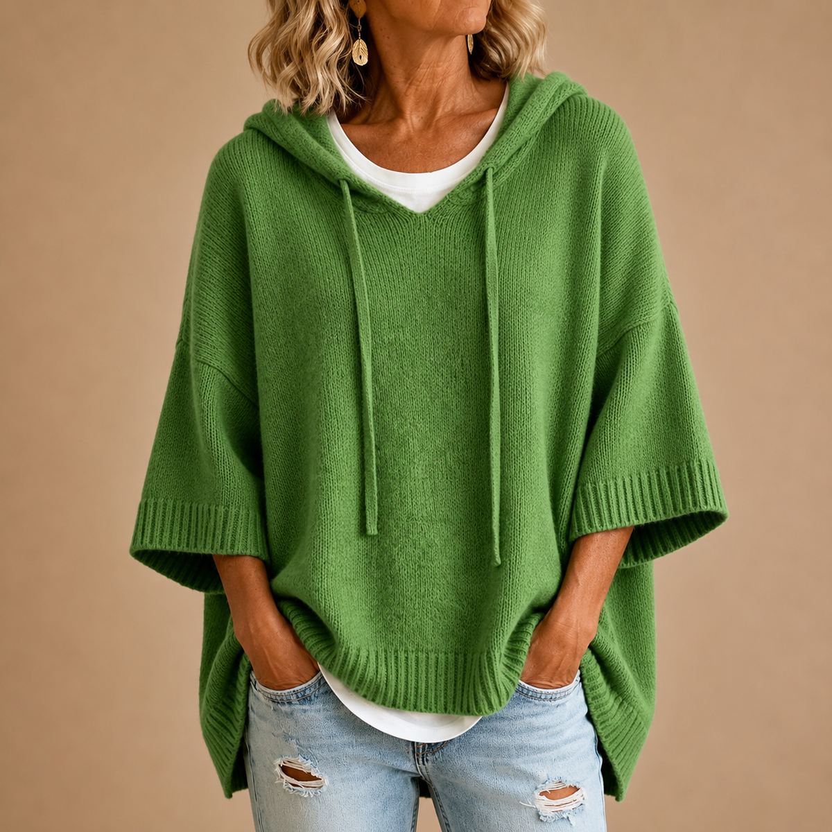 RIEK poncho Groen
