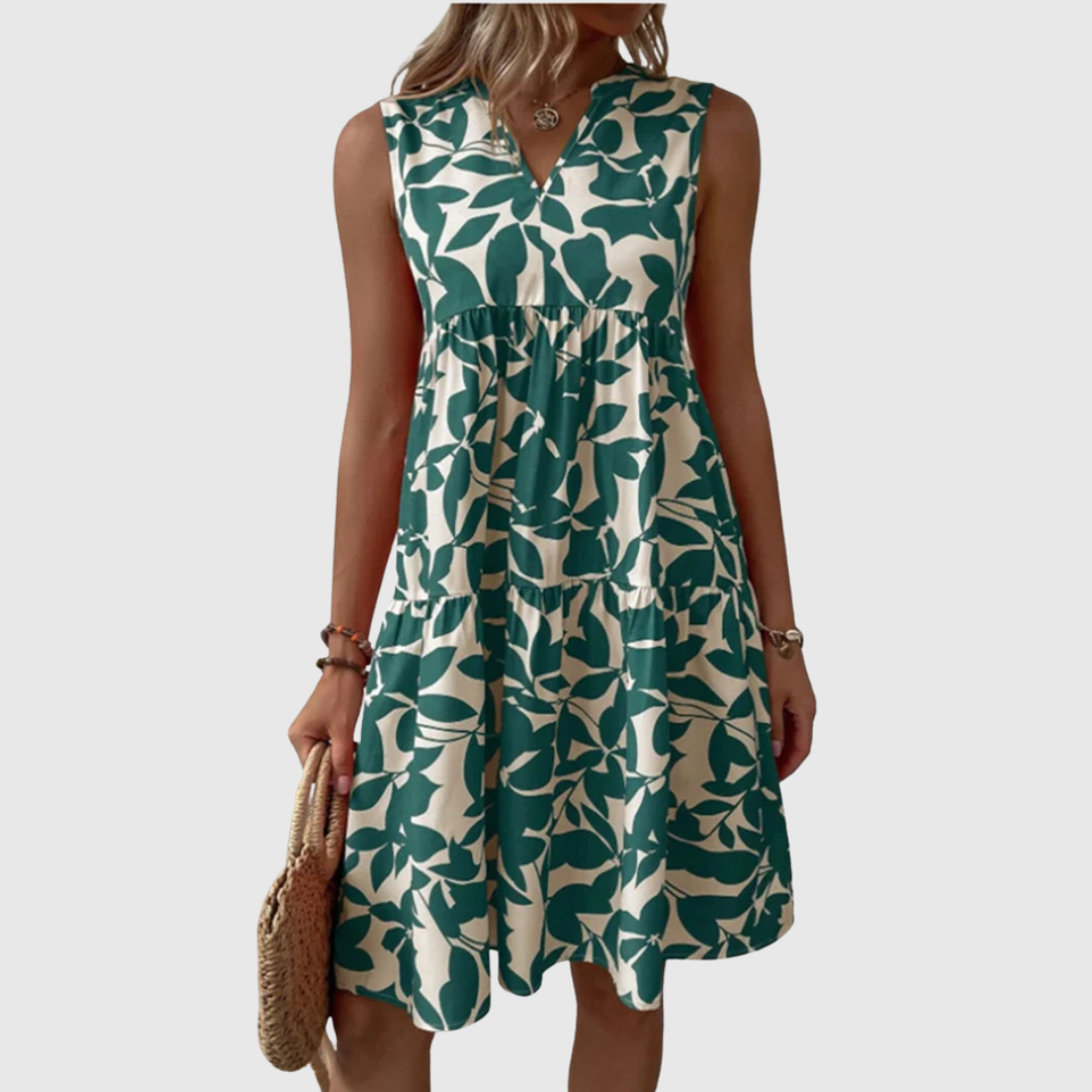 Hermien | Prachtige bloemen midi-jurk