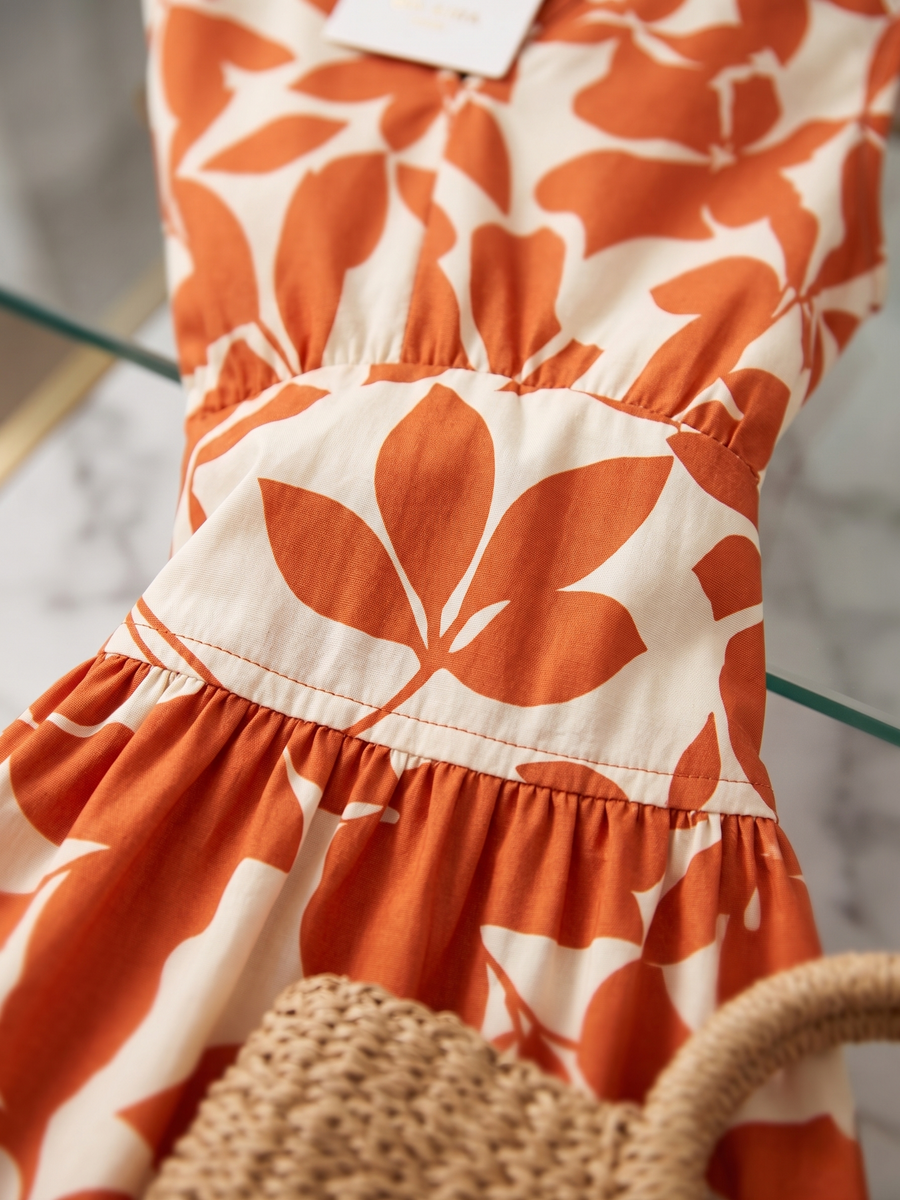 Hermien | Prachtige bloemen midi-jurk