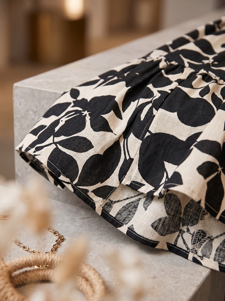 Hermien | Prachtige bloemen midi-jurk