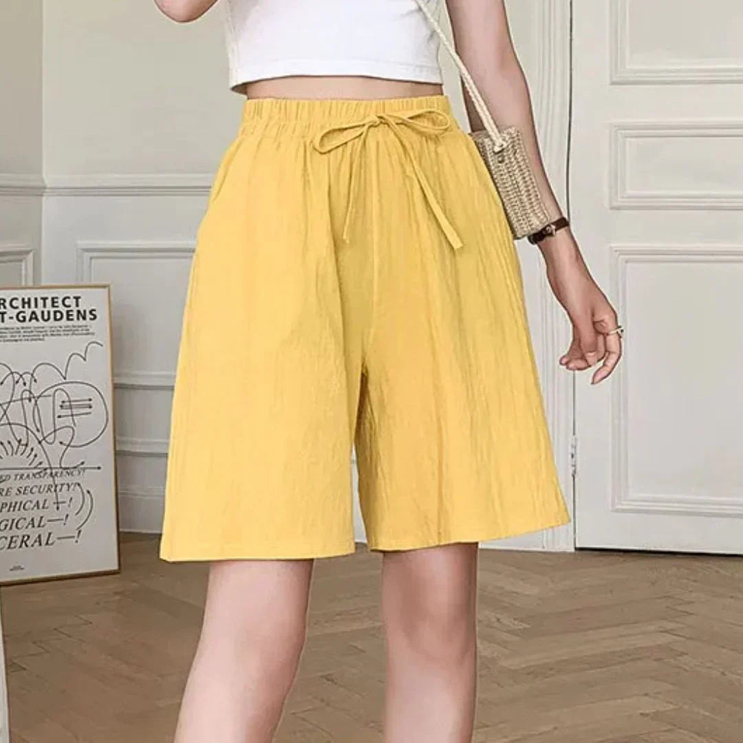 Femke | Wijde linnen zomerbroek