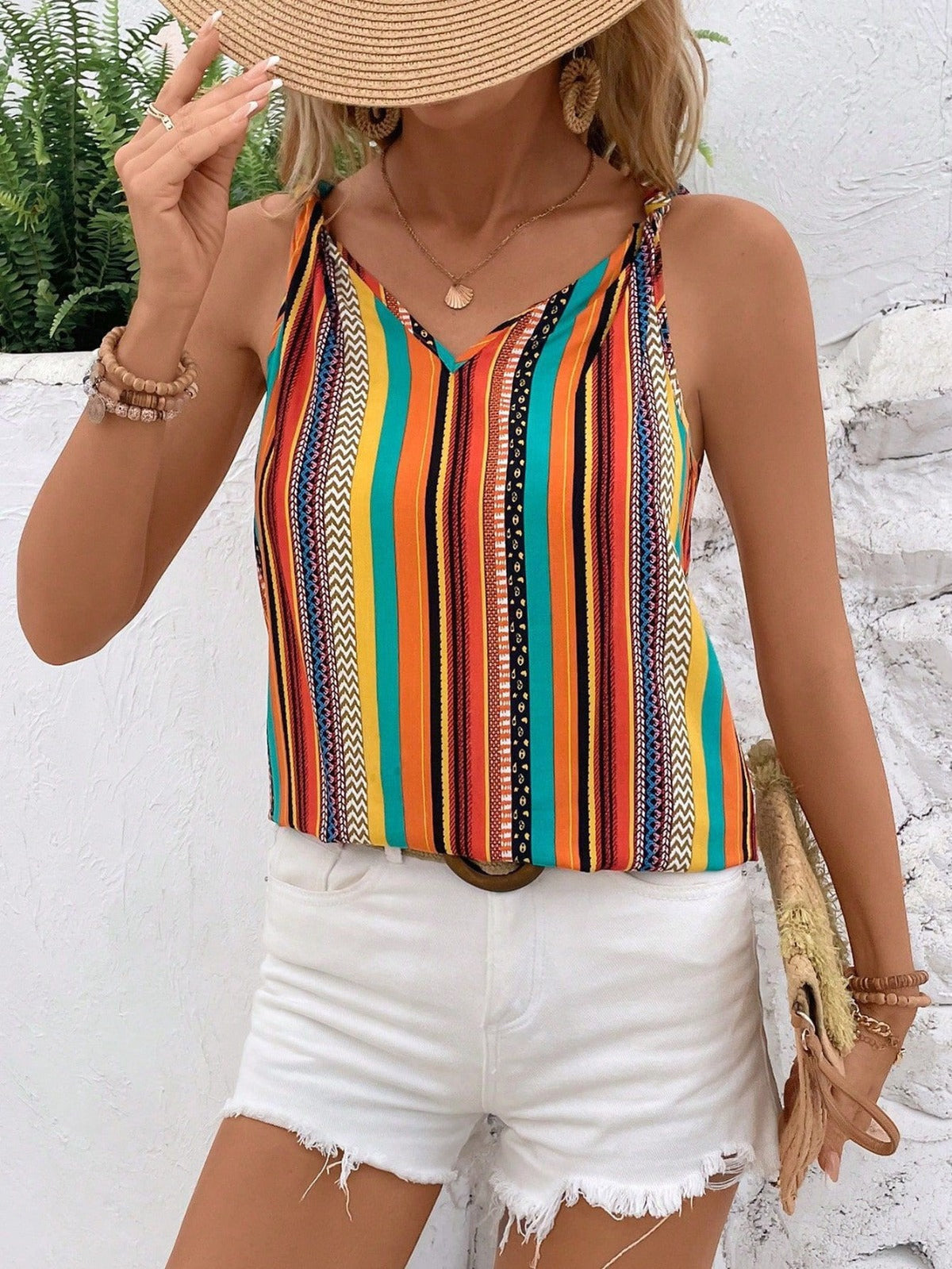 Marloes | Blouse met kleurrijke strepen