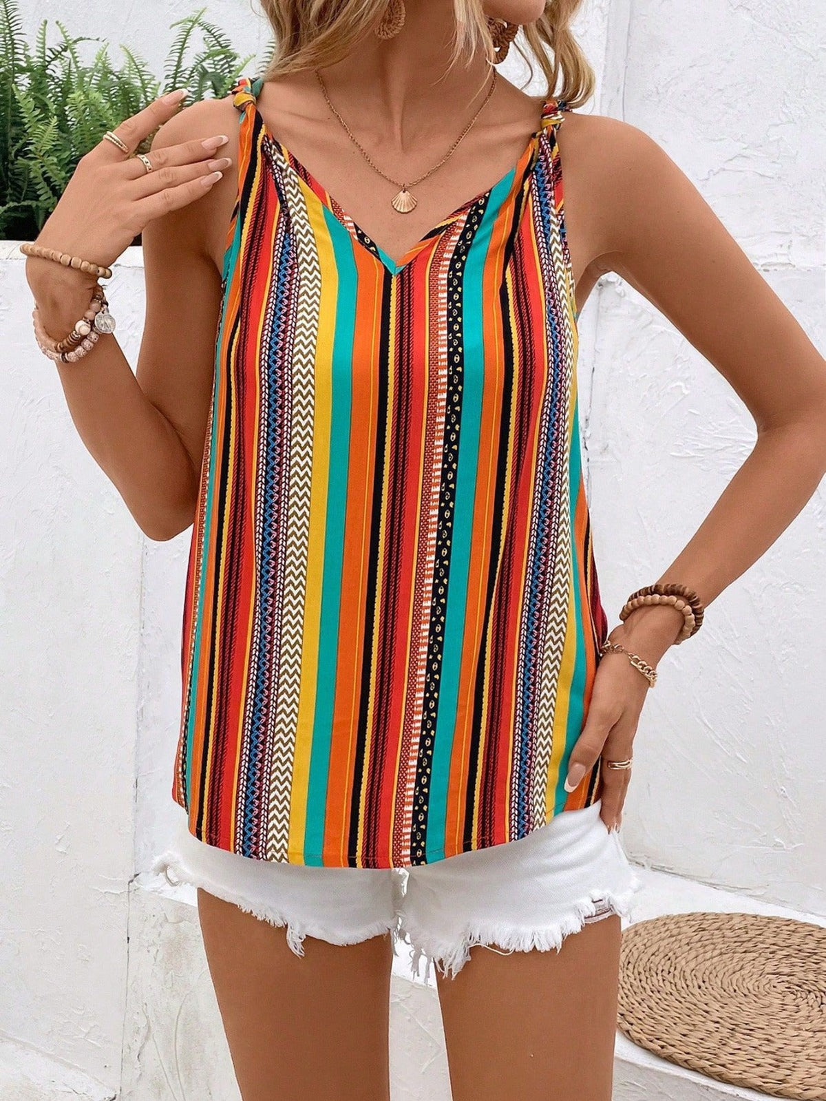 Marloes | Blouse met kleurrijke strepen