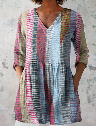 Anais | Lange Blouse met V-Hals