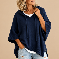 GEERTJE poncho Marineblauw