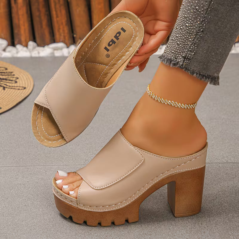 Hilde | Sandalen met hoge hak en open tenen